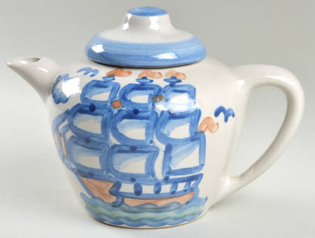 Ship & Whale Teapot & Lid