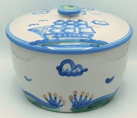 Ship & Whale Large Tureen/Baker & Lid