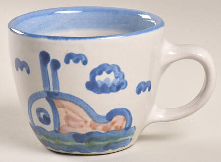 Ship & Whale Flat Cup