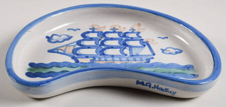 Ship & Whale Crescent Salad Plate