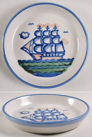 Ship & Whale Pie Serving Plate