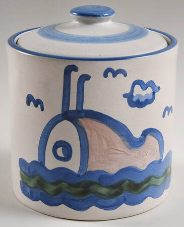 Ship & Whale Small Canister & Lid