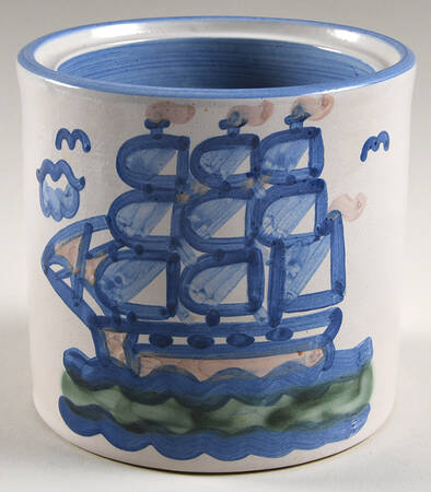 Ship & Whale Small Canister No Lid
