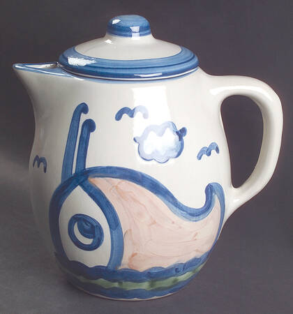 Ship & Whale Coffee Pot & Lid