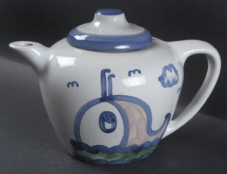 Ship & Whale Teapot & Lid