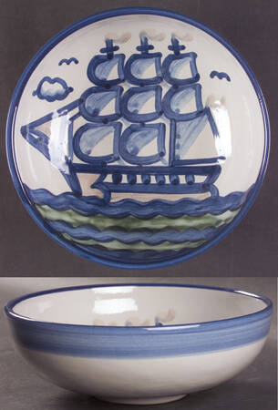 Ship & Whale 8" Round Vegetable Bowl