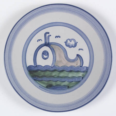 Ship & Whale Luncheon Plate