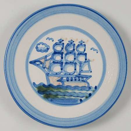 Ship & Whale Salad/Dessert Plate