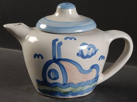 Ship & Whale Mini Teapot & Lid