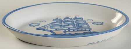 Ship & Whale 11" Oval Serving Platter