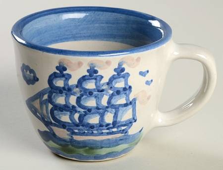 Ship & Whale Flat Cup