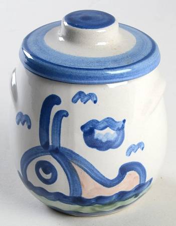 Ship & Whale Oversize Sugar Bowl & Lid