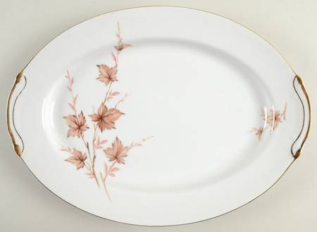 Alice (Brown Lvs) 14" Oval Serving Platter