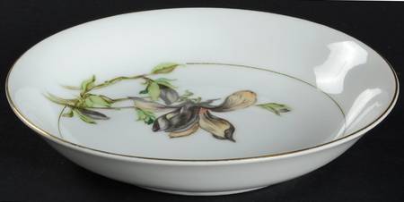 Alyce (Black Flower) Fruit/Dessert (Sauce) Bowl