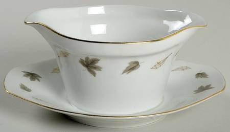 Autumn Ballet Gravy Boat with Attached Underplate