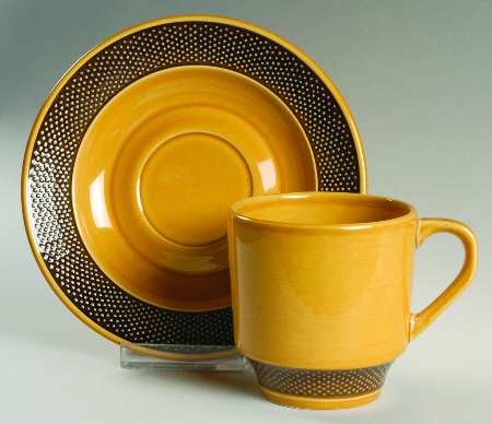 Aurora (Ironstone) Flat Cup & Saucer Set