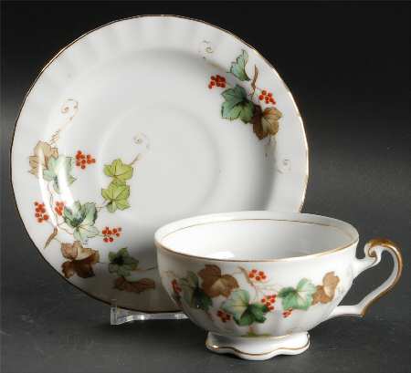 Autumn Footed Cup & Saucer Set