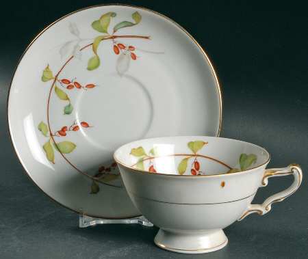Bittersweet Footed Cup & Saucer Set