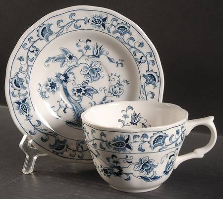 Blue Bonnet Flat Cup & Saucer Set