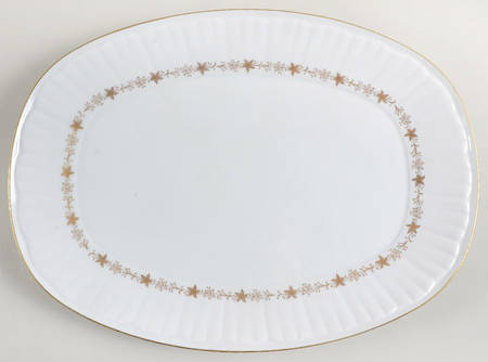 Bouffant 16" Oval Serving Platter by Harmony House China