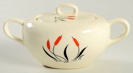 Cattail Ballet Sugar Bowl & Lid