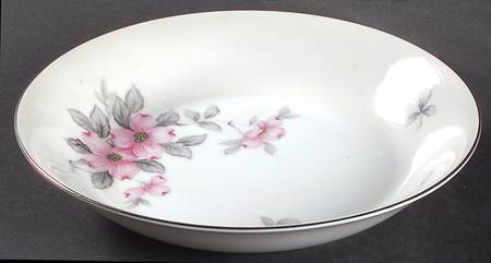 Dogwood (Platinum Trim) Coupe Soup Bowl