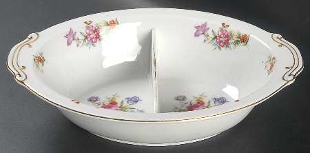 Dresdania 10" Oval Divided Vegetable Bowl