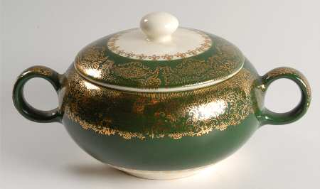 Excellency Green Sugar Bowl & Lid