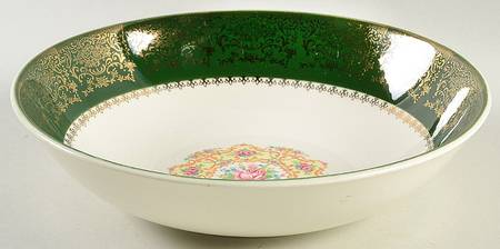Excellency Green 9" Round Vegetable Bowl