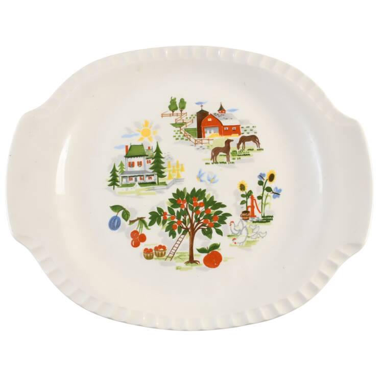 Farmer In The Dell 15" Oval Serving Platter