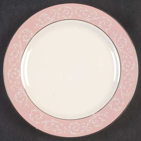 Filigree Pink Bread & Butter Plate