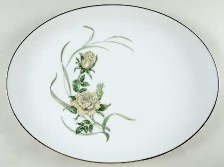 Fleur 16" Oval Serving Platter