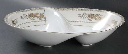 Gold Crest 11" Oval Divided Vegetable Bowl