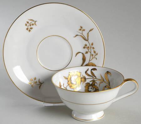 Golden Glory Footed Cup & Saucer Set