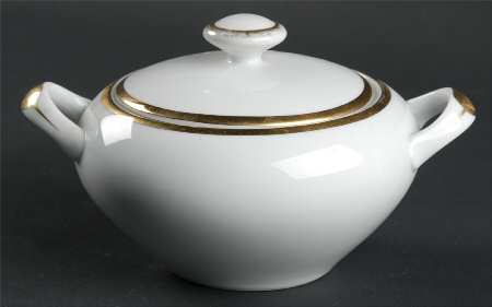 Golden Moderne Sugar Bowl & Lid