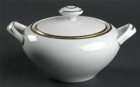 Golden Moderne Sugar Bowl & Lid