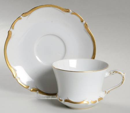 Golden Starlight Flat Cup & Saucer Set