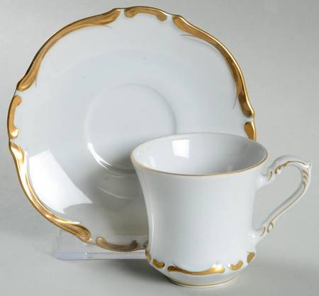 Golden Starlight Flat Demitasse Cup & Saucer Set