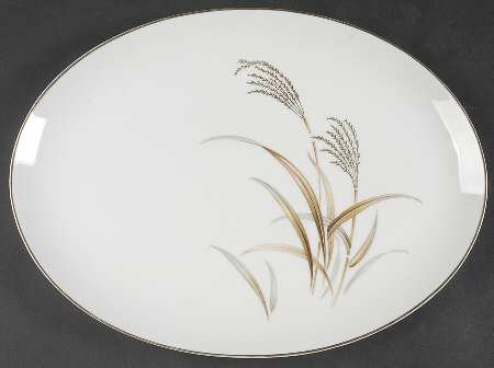 Golden Wheat 14" Oval Serving Platter