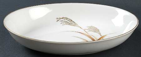 Golden Wheat 10" Oval Vegetable Bowl