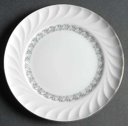 Grey Swirl Bread & Butter Plate