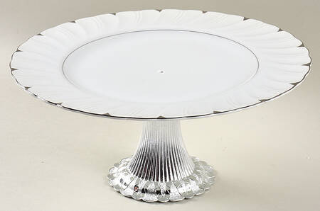 Heirloom Cake Stand with 4"-5" Metal Pedestal  Hc