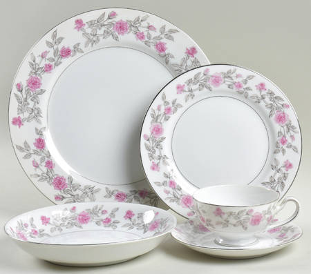 Laura Charcoal 5 Piece Place Setting