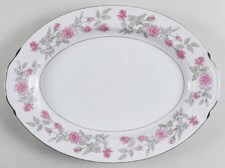 Laura Charcoal 12" Oval Serving Platter