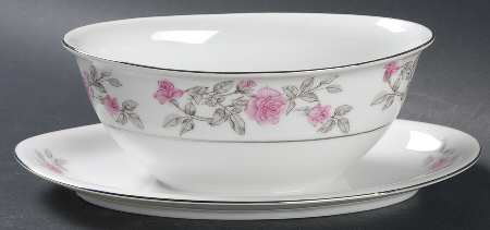 Laura Charcoal Gravy Boat with Attached Underplate by Harmony House China
