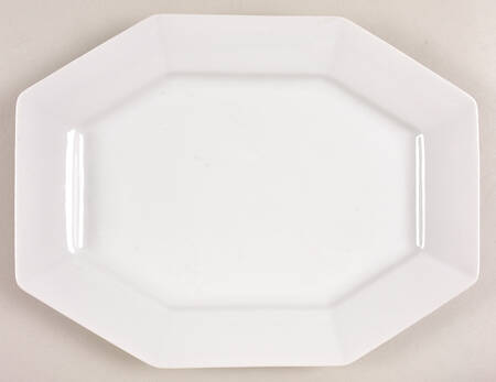 Lynette White 13" Oval Serving Platter