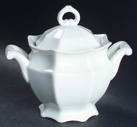 Lynette White Sugar Bowl & Lid