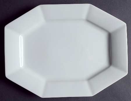 Lynette White 11" Oval Serving Platter