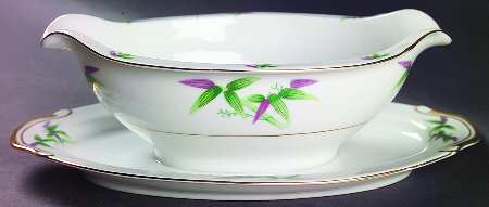 Mandarin Gravy Boat with Attached Underplate