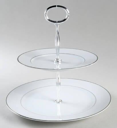 Mary 6 5/8"-10"  2 Tiered Serving Tray (Dp, Sp) HC
